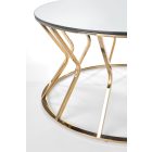 Afina dohányzóasztal – üveg / arany
