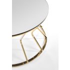 Afina dohányzóasztal – üveg / arany