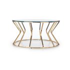 Afina dohányzóasztal – üveg / arany