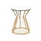 Afina S dohányzóasztal – üveg / arany