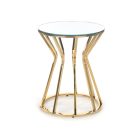 Afina S dohányzóasztal – üveg / arany