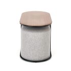 Pampa dohányzóasztal 2 puffal – craft tölgy / matt fekete