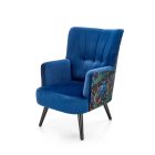 Pagoni pihenőfotel – sötétkék / mintás