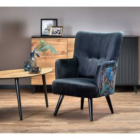 Pagoni pihenőfotel – fekete / mintás