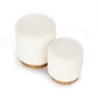 Cancun tárolós puff szett (2 db) – krém/natúr