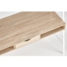 B48 dupla munkaállomásos íróasztal – sonoma tölgy / fehér