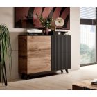 Random KM-2 komód – wotan tölgy / fekete