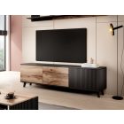 Random RTV-2 TV-állvány – wotan tölgy / fekete