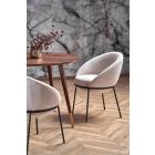 Domenico kerek étkezőasztal – dió / arany