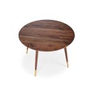 Domenico kerek étkezőasztal – dió / arany