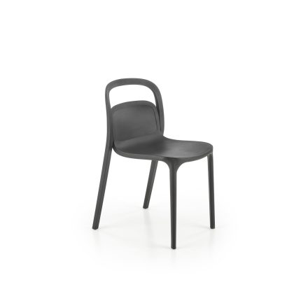 K490 rakásolható kültéri szék, szín: fekete