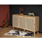 Borneo KM-1 komód – artisan tölgy / fekete