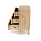 Borneo KM-2 komód – artisan tölgy / fekete