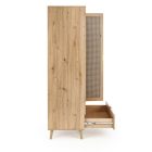 Borneo S-1 szekrény – artisan tölgy / fekete