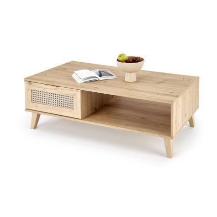 BORNEO LAW-1 dohányzóasztal, szín: artisan tölgy/fekete