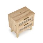 Borneo SN-1 éjjeliszekrény – artisan tölgy / fekete