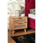 Borneo SN-1 éjjeliszekrény – artisan tölgy / fekete