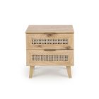 Borneo SN-1 éjjeliszekrény – artisan tölgy / fekete