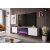 LIVO RTV-180W-K függő TV szekrény, beépített kandallóval, szín: fehér