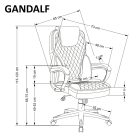 Gandalf forgószék – fekete / szürke