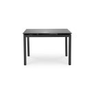 Jasper étkezőszett (bővíthető asztal + 4 szék) – fekete / szürke