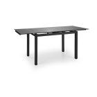 Jasper étkezőszett (bővíthető asztal + 4 szék) – fekete / szürke