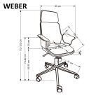 Weber forgószék – dió / fekete