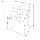 K500 szék – bézs / fekete / arany