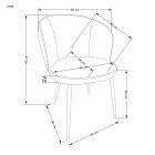 K506 szék – fekete / mintás