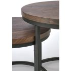 Oreo dohányzóasztal (2 db-os szett) – dió / fekete