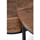 Oreo dohányzóasztal (2 db-os szett) – dió / fekete