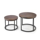 Oreo dohányzóasztal (2 db-os szett) – dió / fekete