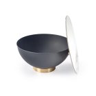 Cecilia dohányzóasztal – fehér márvány / szürke / arany