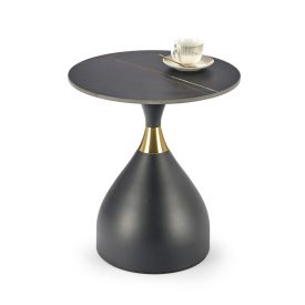 Scalita lerakóasztal – fekete márvány / fekete / arany