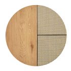 GARMINA dohányzóasztal, 2-es szett, szín: arany tölgy/fekete