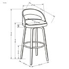 H110 bárszék – krém / dió