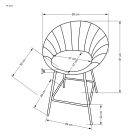 H112 bárszék – szürke / arany