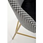 H113 bárszék – fekete / fehér / arany