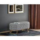 Harmony tárolós pad – fekete-fehér / arany