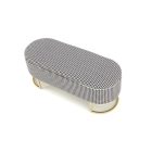 Harmony tárolós pad – fekete-fehér / arany