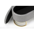 Harmony tárolós pad – fekete-fehér / arany