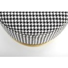 Harmony tárolós pad – fekete-fehér / arany