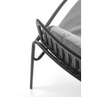 MELBY kerti pihenőszék, szín: fekete/szürke
