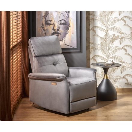 SEMIR elektromos relax fotel, szín: szürke