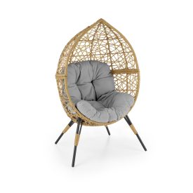 Oskar kerti pihenőfotel – natúr/világosszürke