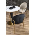 Morata kerek étkezőasztal – fehér márvány / fekete / arany
