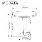 Morata kerek étkezőasztal – fehér márvány / fekete / arany