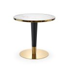 Morata kerek étkezőasztal – fehér márvány / fekete / arany