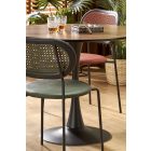 Olmo kerek étkezőasztal – dió / fekete