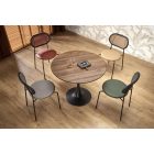 Olmo kerek étkezőasztal – dió / fekete